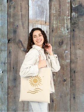 Canvas boho  Sun-Print Tote Bag